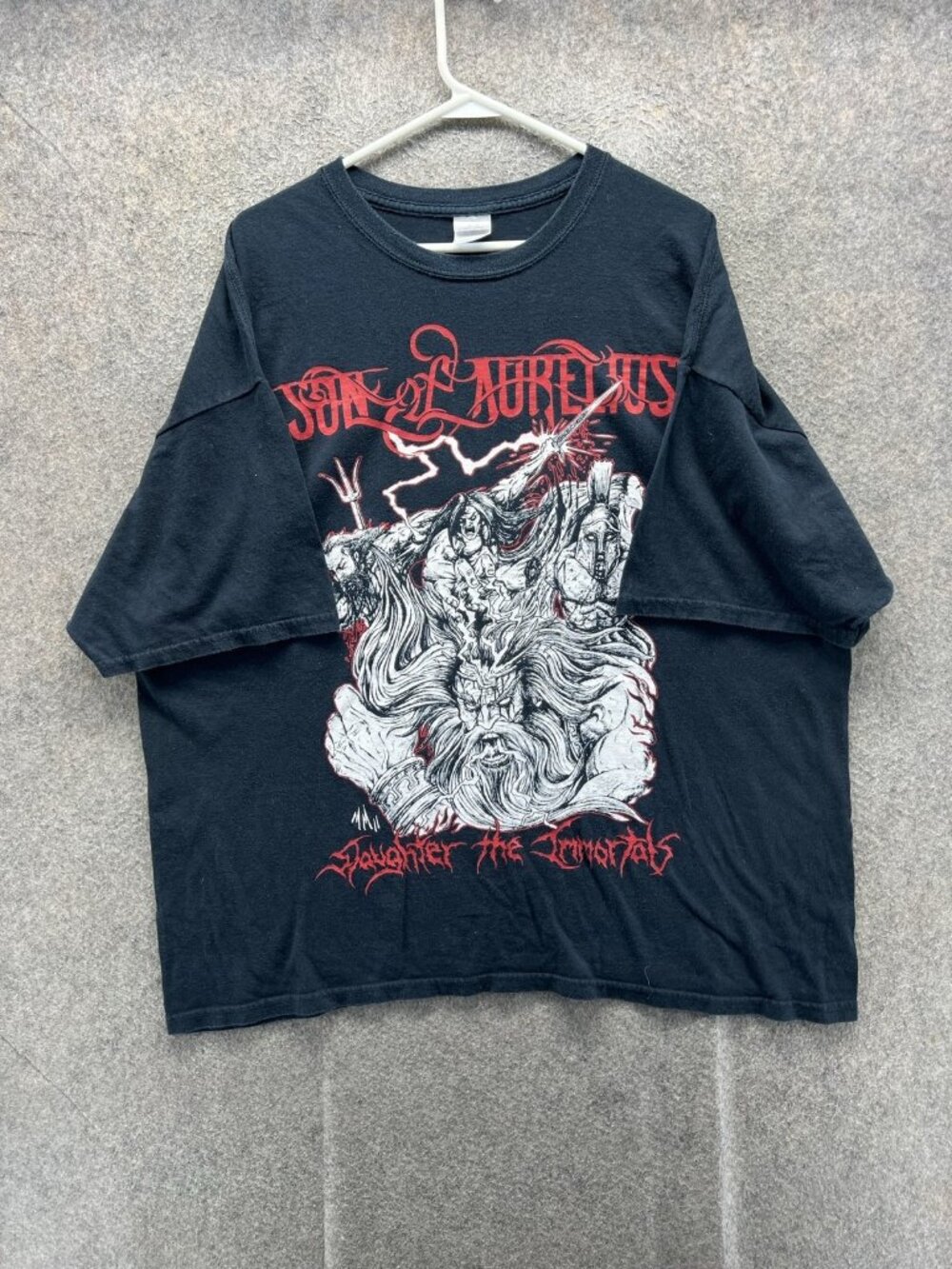 Gildan Shirt Mens 2XL Black Son Of Aurelius Metal Graphic Tee Crewneck Band